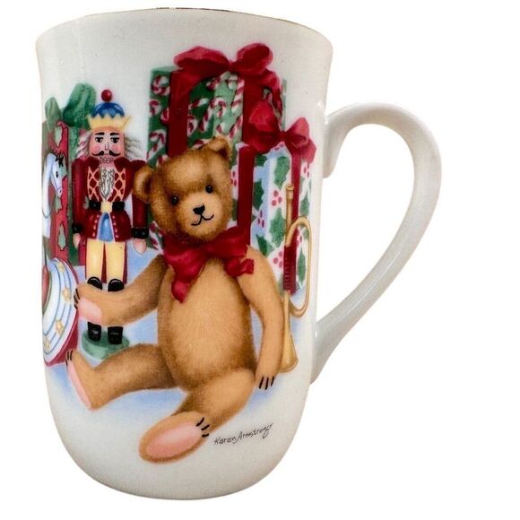 Otagiri Other - Vintage Otagiri Christmas Toys Porcelain Mug Gold Rim 1980s